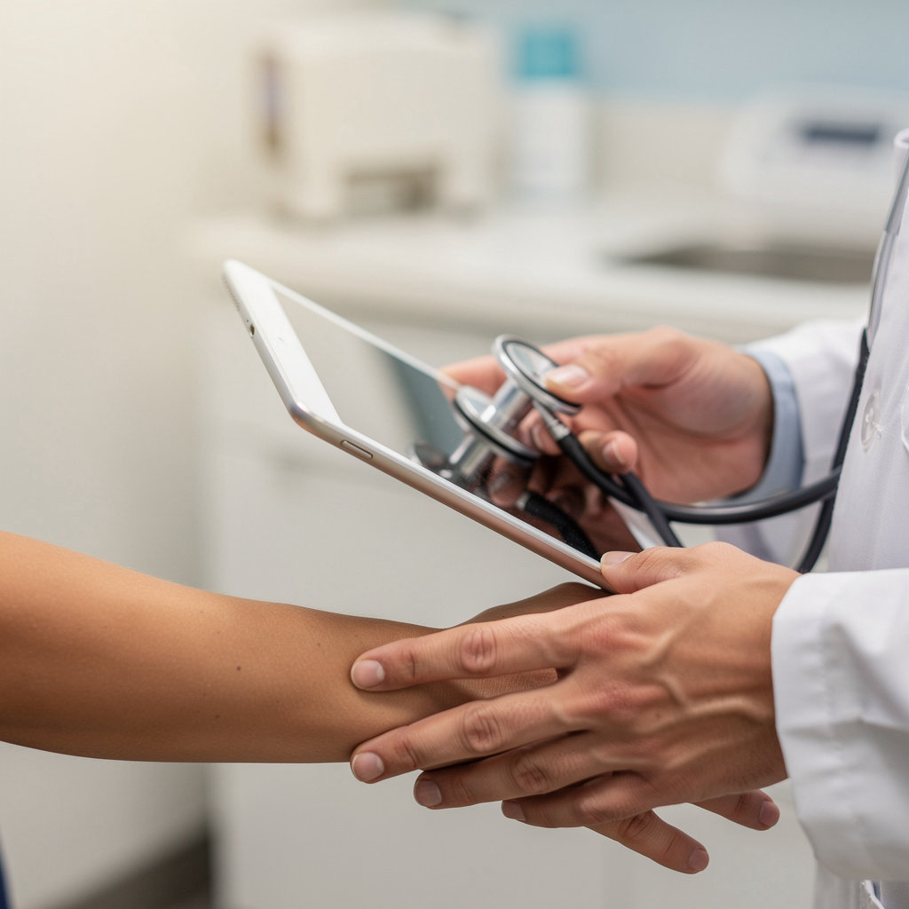 Dr. Joseph B. Hunt, MD in San Diego providing attentive, personalized medical care in a professional setting